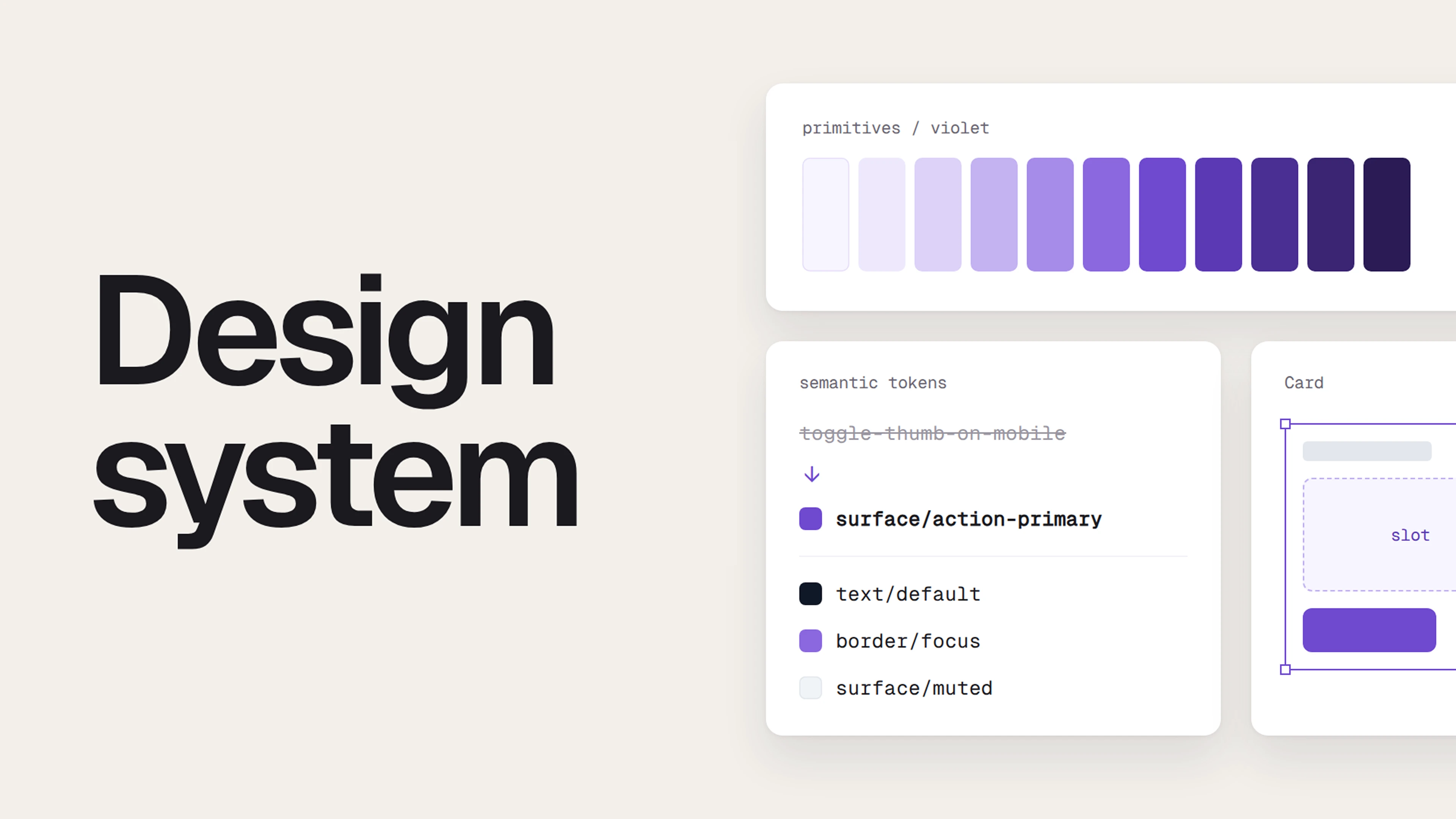 Portada abstracta del caso Design system, sin capturas del producto.